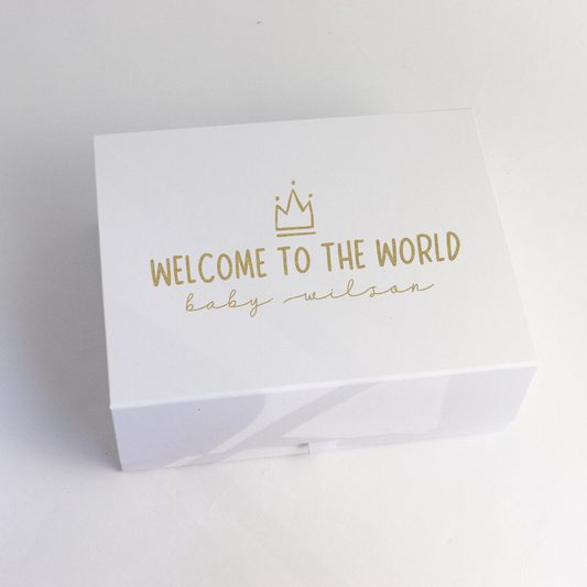Welcome to The World Deep Magnetic White Gift Box